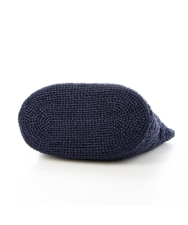 UNBILLION カシュカシュ cachecache / メタリックコード柄編みトートバッグ ネイビー