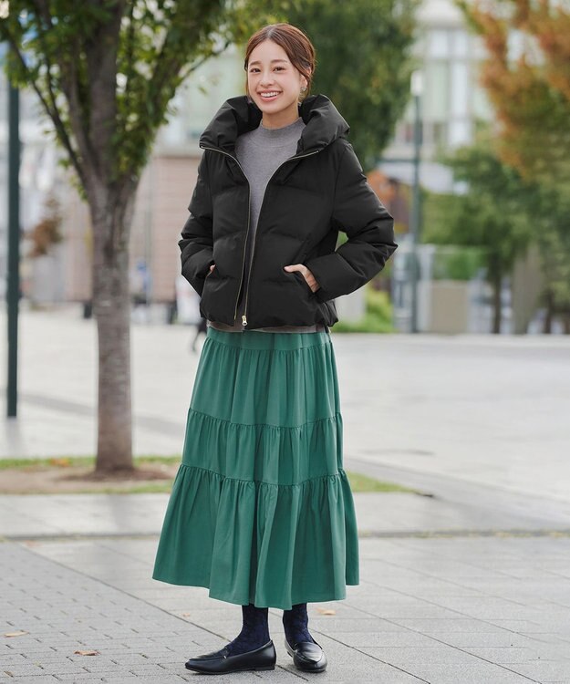 Tiaclasse 【洗える】配色ニットトップスプルオーバー グレー