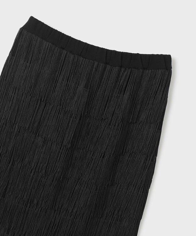 GRACE CONTINENTAL フリンジスカート ブラック