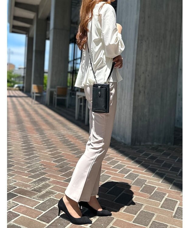 LA BAGAGERIE 【MONICA】バイカラー スマホショルダー オレンジ