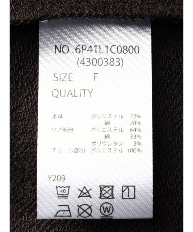 Green Parks ・ＳＵＧＡＲ　ＳＰＯＯＮ　チュールフリルプルオーバー Charcoal Gray