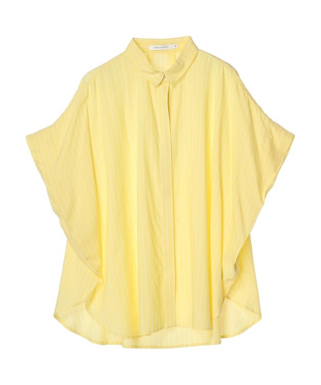 AMERICAN HOLIC サラックールフレンチスリーブシャツ Stripe Yellow