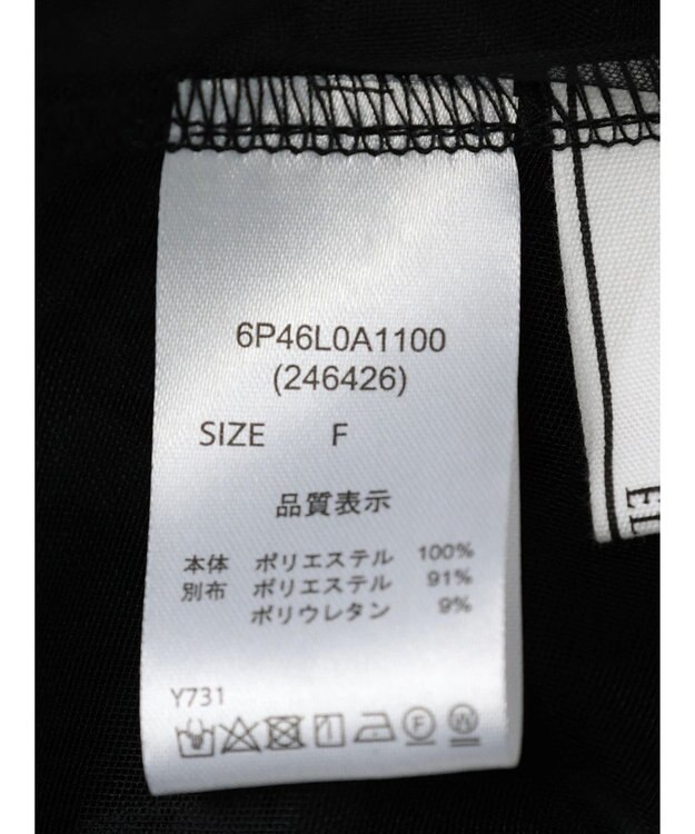 Green Parks ・ＥＬＥＮＣＡＲＥ　ＤＵＥ　チュールギャザーブラウス Black