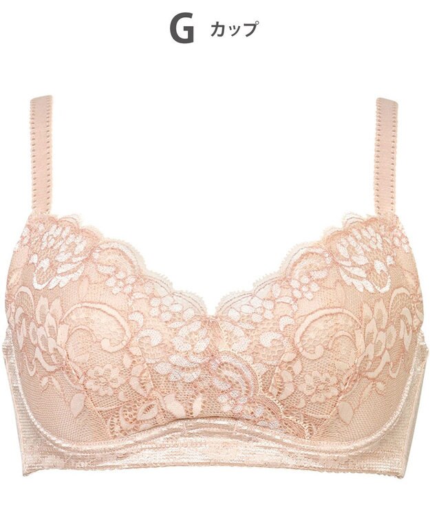 Wing ブラジャー コンパクトにバストメイク 高さをおさえる 【小さく見せるブラ】 Gカップまで対応 大きいサイズ ブラ KB6100 ウイング／ワコール ベージュ