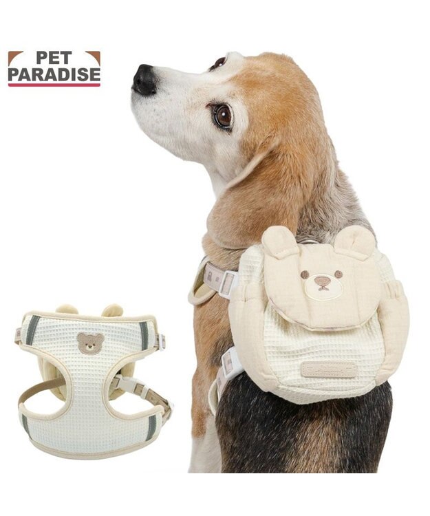 PET PARADISE ペットパラダイス くまちやん リュックハーネス Ｌ ホワイト