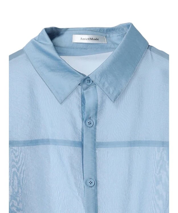 Green Parks ショルダースリット２ＷＡＹシャツ Sax