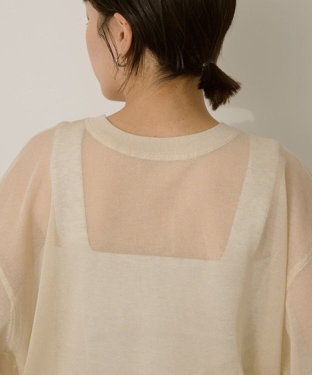 AMERICAN HOLIC 【WEB限定】【接触冷感】2WAYシアーニットカーディガン Off White