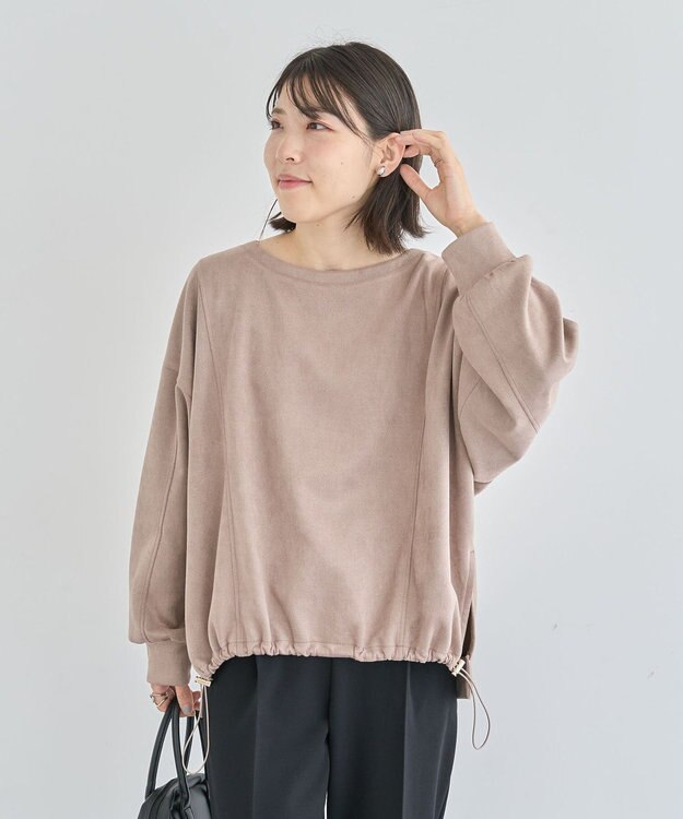 Green Parks なめらかタッチスウェード調ドロストプルオーハ Gray