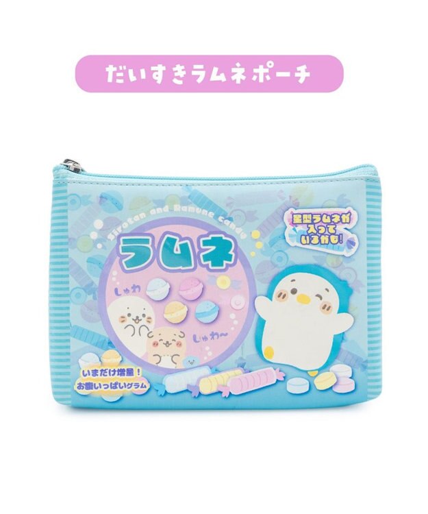 Mother garden しろたん ラムネ だいすき ポーチ ライトブルー