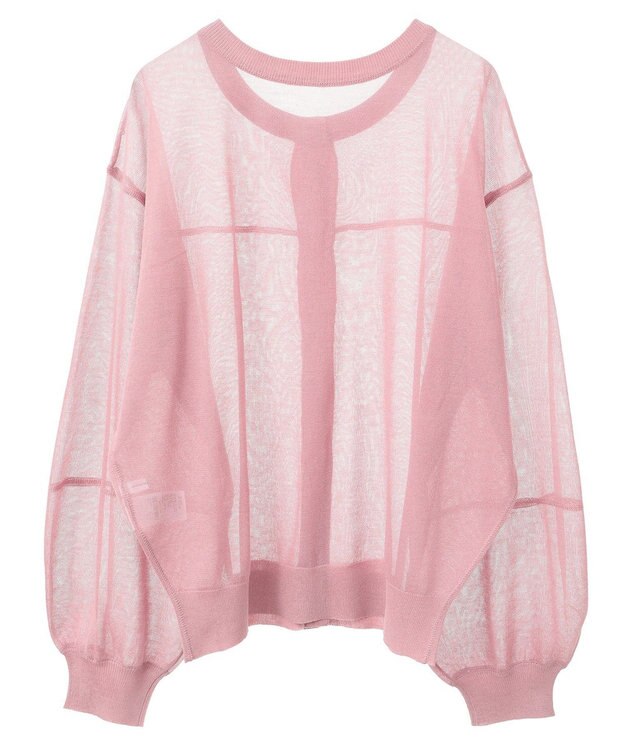 AMERICAN HOLIC 【WEB限定】【接触冷感】2WAYシアーニットカーディガン Pink