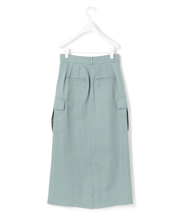 ICB 【洗える】ヘビーナイロンツイル スカート ティールグレー系