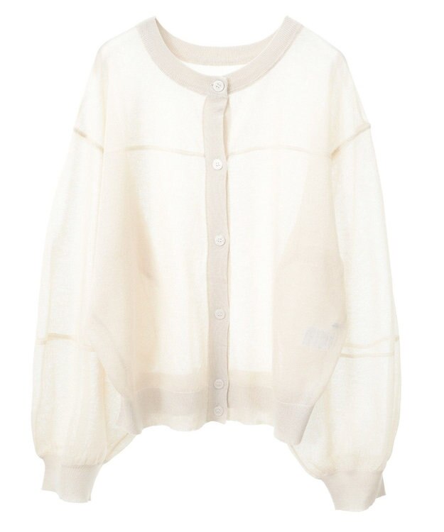 AMERICAN HOLIC 【WEB限定】【接触冷感】2WAYシアーニットカーディガン Off White