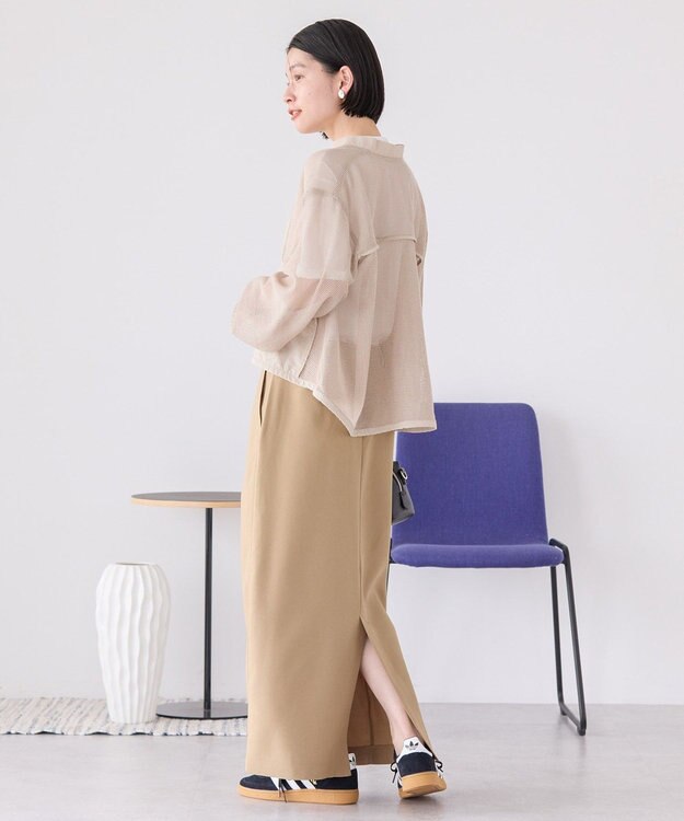 AMERICAN HOLIC メッシュ異素材切替ブルゾン Beige