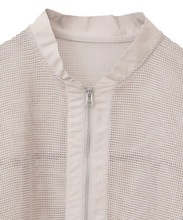 AMERICAN HOLIC メッシュ異素材切替ブルゾン Beige
