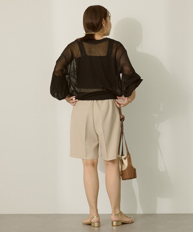 AMERICAN HOLIC 【WEB限定】【接触冷感】2WAYシアーニットカーディガン Black