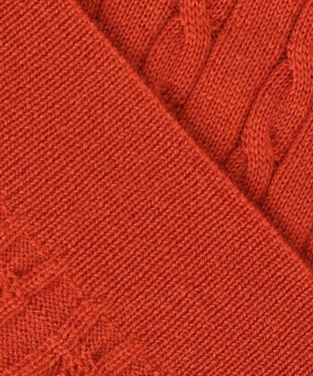 J.PRESS LADIES 【洗える】KNIT BASIC ミドル カーディガン オレンジ系