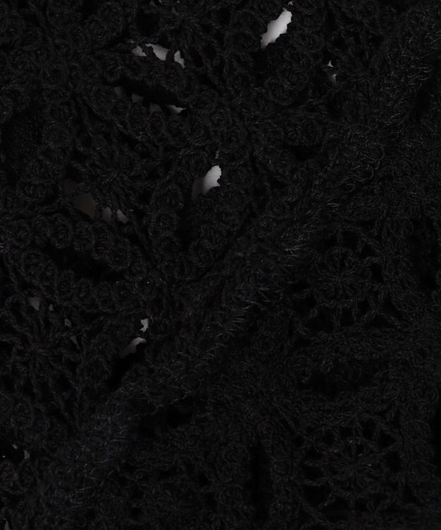 UNFILO L 【2点セット】ラッセルレース キャミレイヤード Tシャツ ブラック