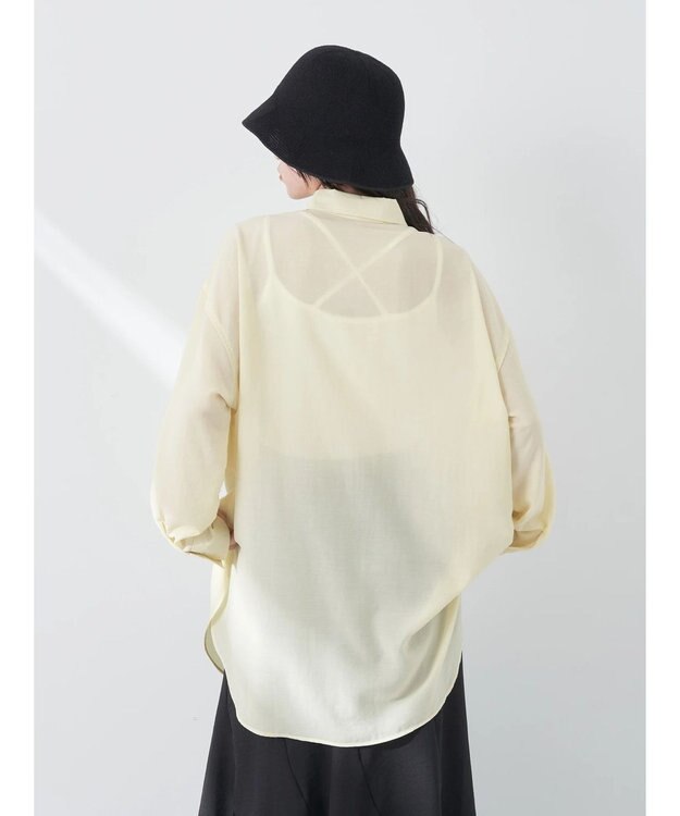 earth music&ecology ウ゛ィンテージボタンシャツ Yellow