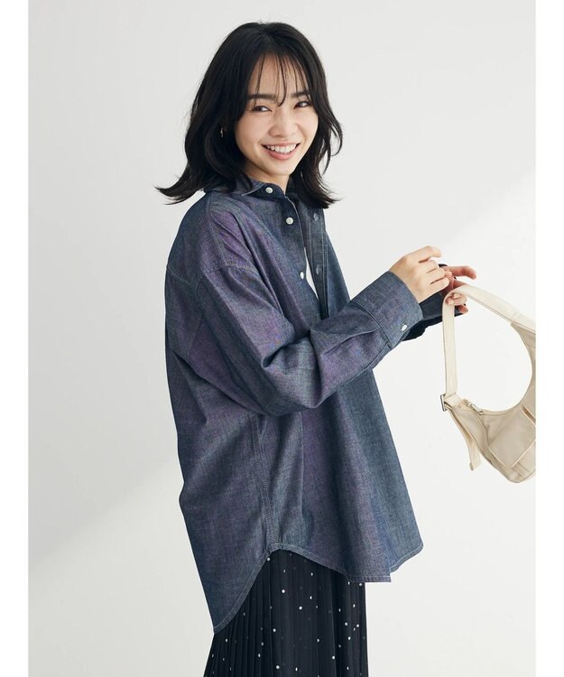 Green Parks ライトオンスデニムＢｉｇシャツ Indigo