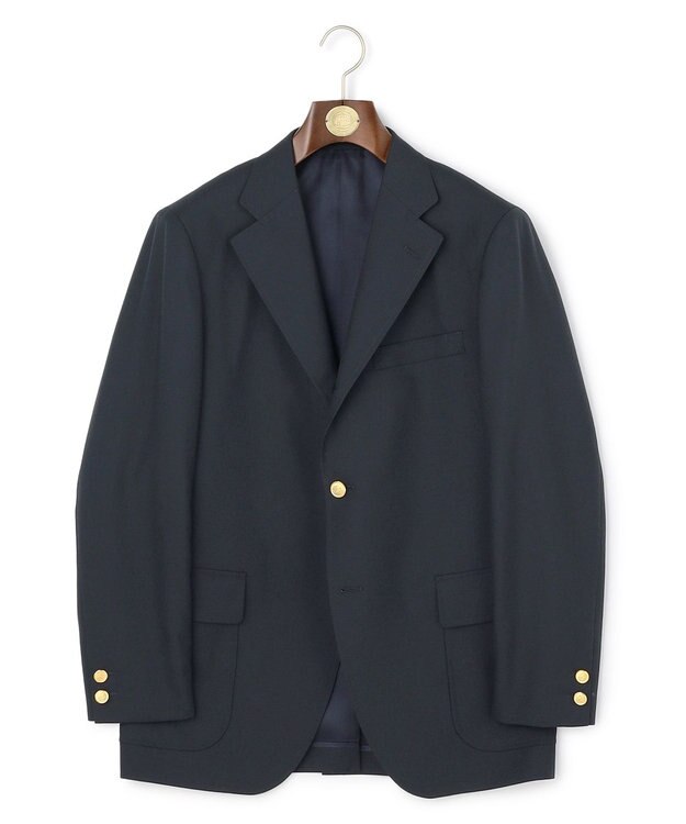 J.PRESS MEN 【定番 / 不朽の名作】ペピンメリノトロピカル ブレザー / 金釦 / 3B / 背抜き / Authentic-Fit ネイビー系