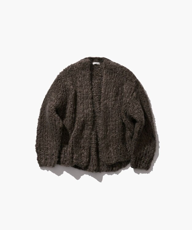 ATON HAND KNIT | カーディガン BROWN