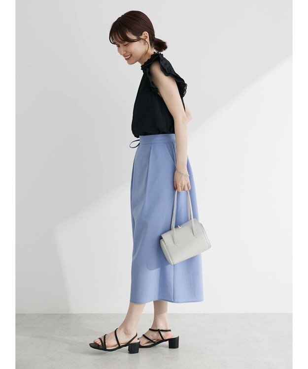 Green Parks 接触冷感　ガウチョパンツ Blue