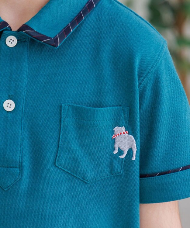 J.PRESS KIDS 【140-170cm】カノコ バックブル 半袖ポロシャツ グリーン系