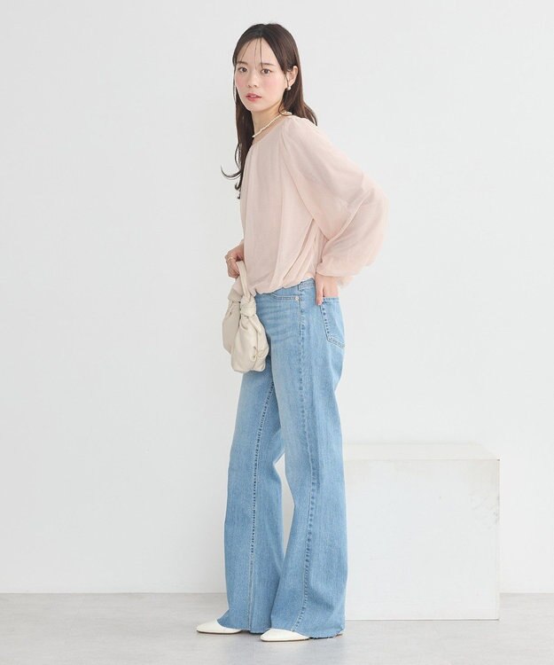 earth music&ecology シアーバルーンプルオーバー Pink Beige