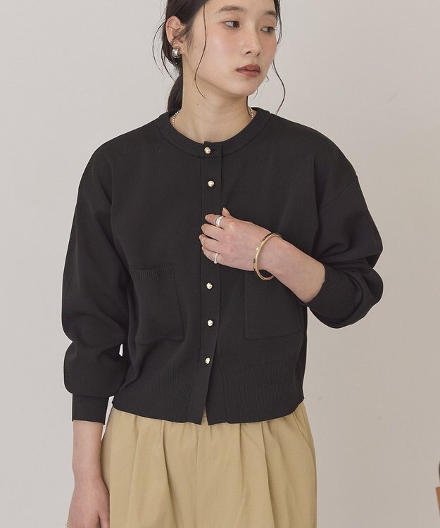 AMERICAN HOLIC 【2WAY】金ボタンカーディガン Black