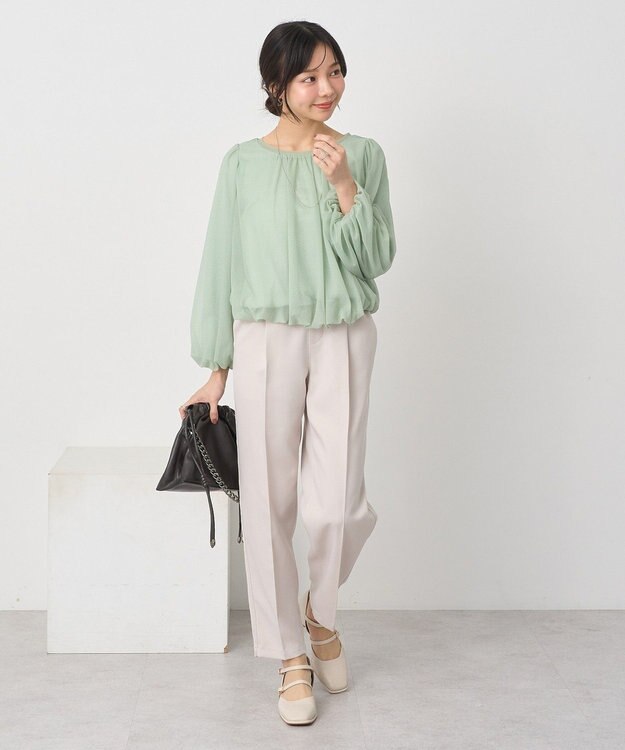 earth music&ecology シアーバルーンプルオーバー Mint