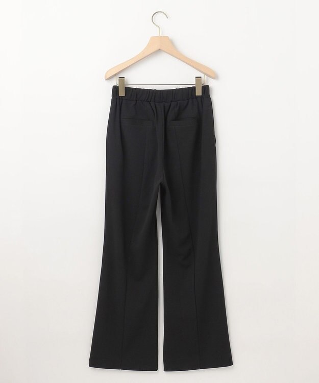 組曲 S スタイルアップジャージー フレアパンツ ブラック系