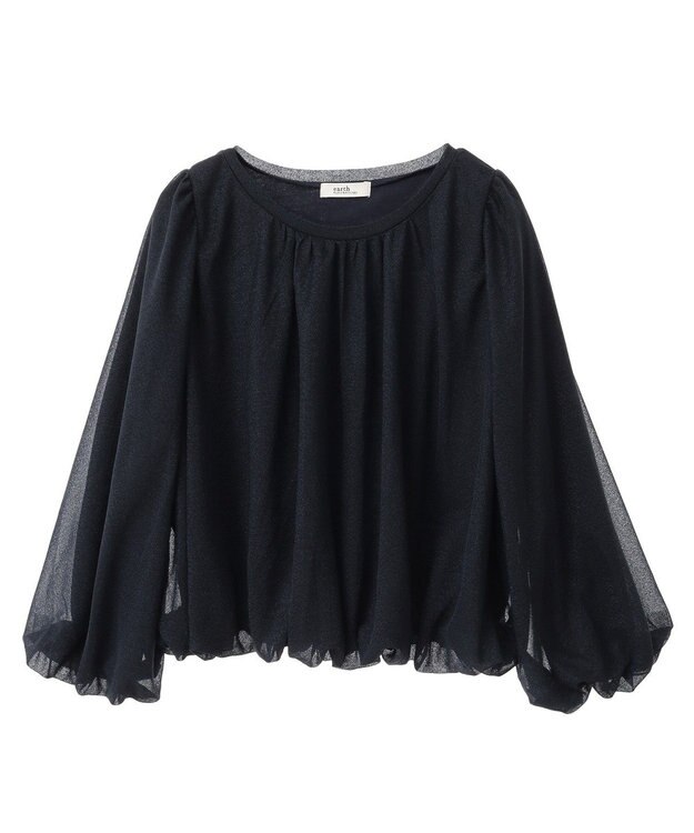 earth music&ecology シアーバルーンプルオーバー Navy