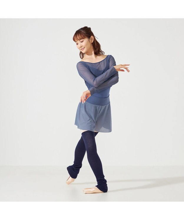 Chacott レッグウォーマー ネイビー