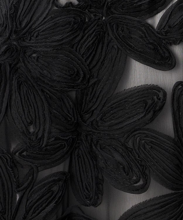 23区 【GOLD LABEL/見上愛さん着用】テープエンブロイダリー ブラウス ブラック系