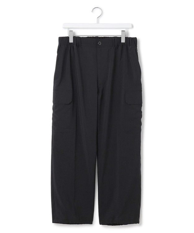 J.PRESS YORK STREET 【UNISEX】リネンライクイージー カーゴパンツ ブラック系