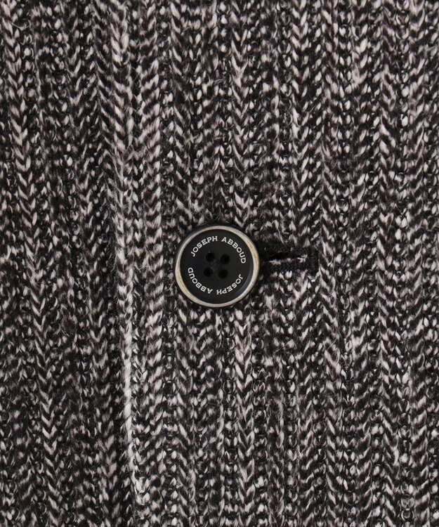 JOSEPH ABBOUD 【キングサイズ・軽量/ストレッチ/イージーケア】ツィーディーフリース ジャケット ブラック系