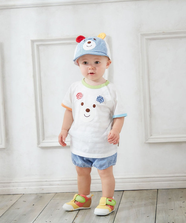 MIKI HOUSE HOT BISCUITS 【70-90cm】 顔ドンシリーズ ブルマ 紺×白