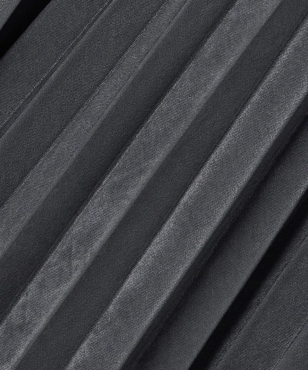 J.PRESS LADIES 【洗える】マロンサテン プリーツ スカート グレー系