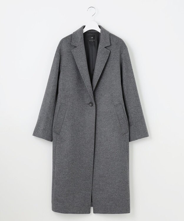 23区 【滝沢眞規子さん着用】ウールカシミヤビーバー チェスターコート グレー系