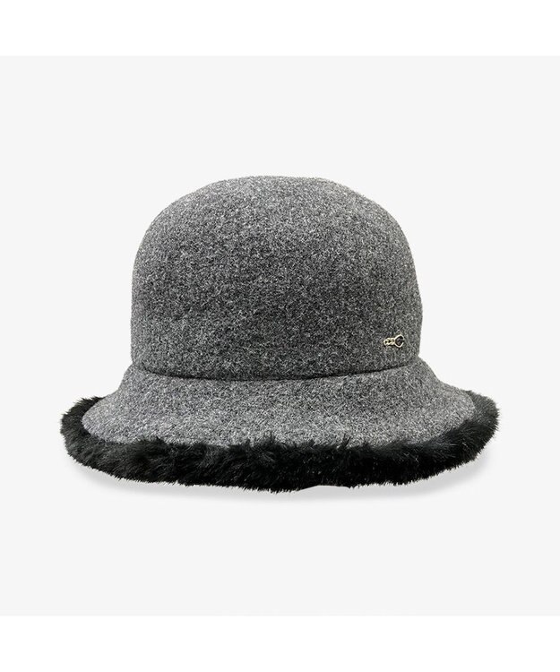 林八百吉商店 un chapeau ファー付きセーラー ブラック