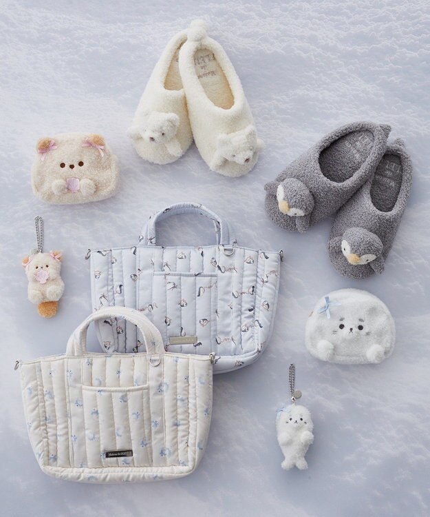 Maison de FLEUR シロクマキルトショルダーバッグ Ivory