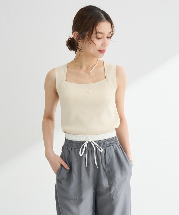 Green Parks ２ＷＡＹニットタンクトップ Ecru