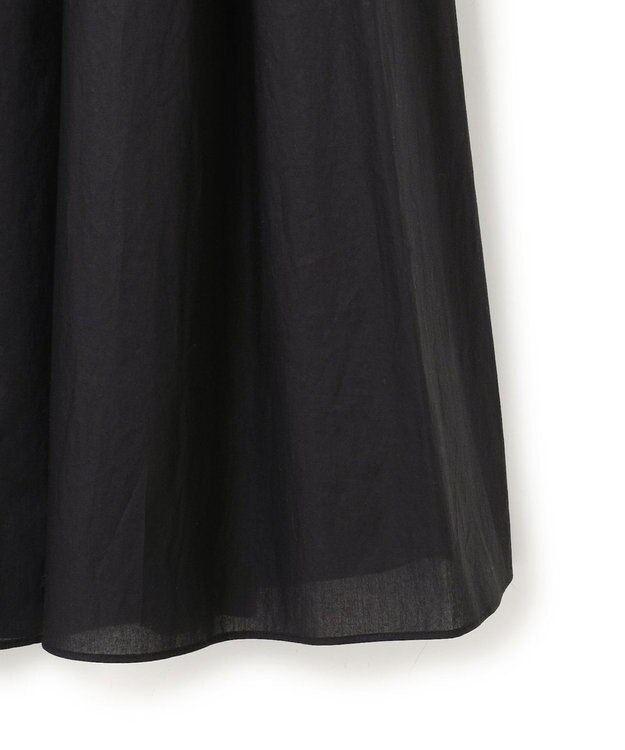 UNFILO コットンローン ボリュームスカート ブラック