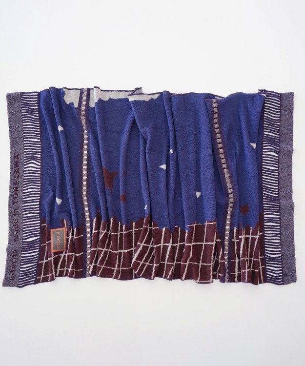 nitorito 【UNISEX】冬の森 ストール blue