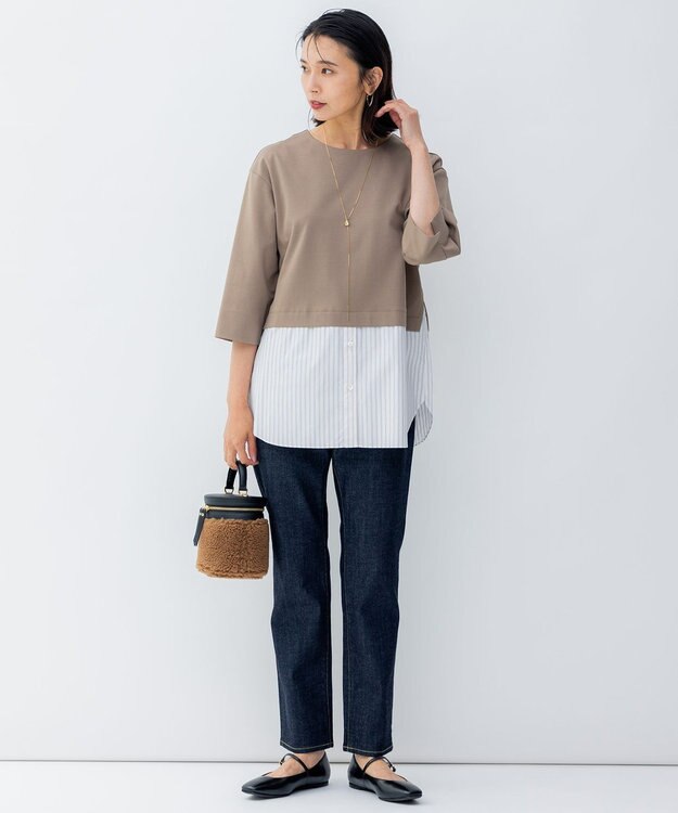 23区 ストラップ付フラットシューズ ブラック系