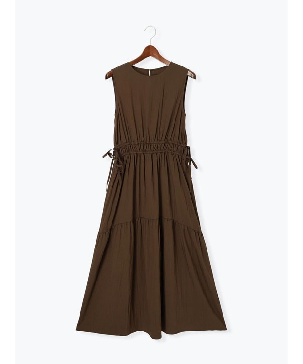 Te chichi ドロストティアードワンピース カーキ