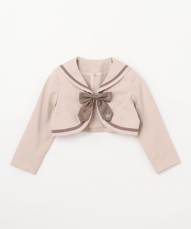 ANY KIDS ジャケット付き チェック ワンピース ピンクベージュ