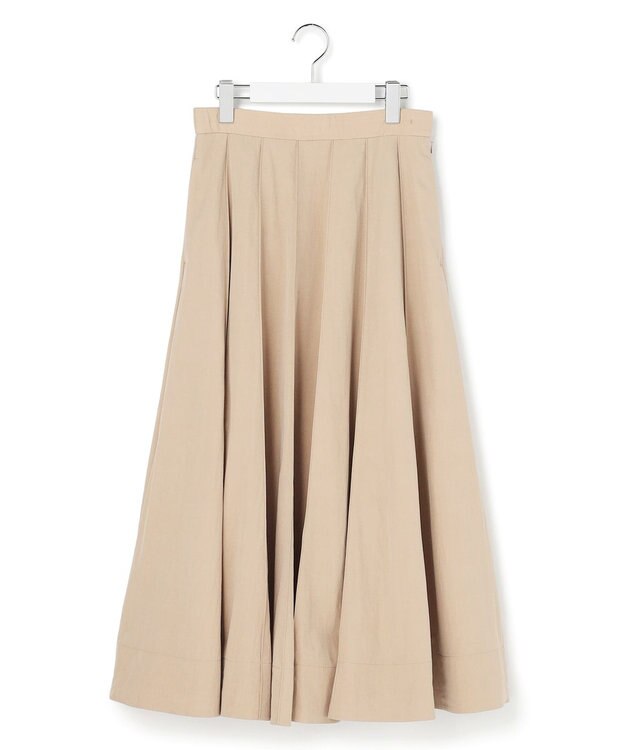 23区 L 【先行予約】マットライトタフタ フレアスカート ベージュ系