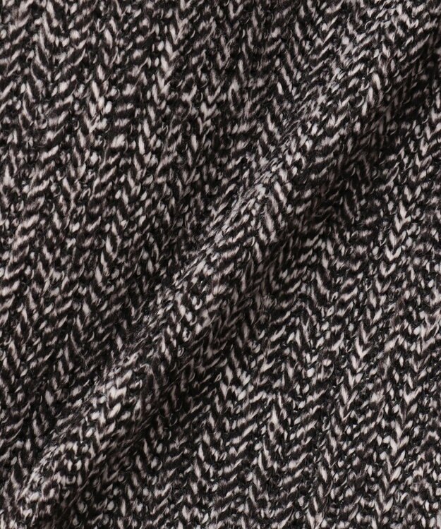 JOSEPH ABBOUD 【キングサイズ・軽量/ストレッチ/イージーケア】ツィーディーフリース ジャケット ブラック系