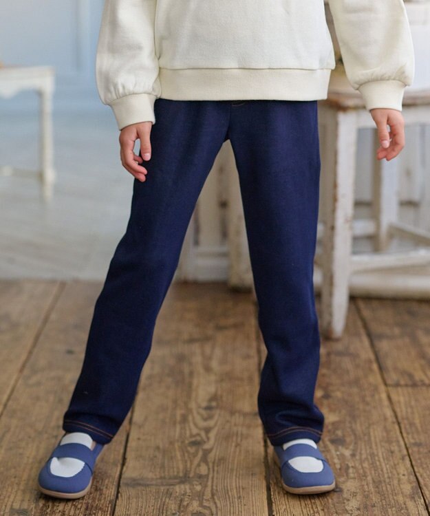 組曲 KIDS 【110-140㎝】シャギー デニム ネイビー系